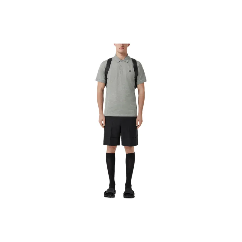 Burberry Polo Shirts Men Light Heather Gray-1