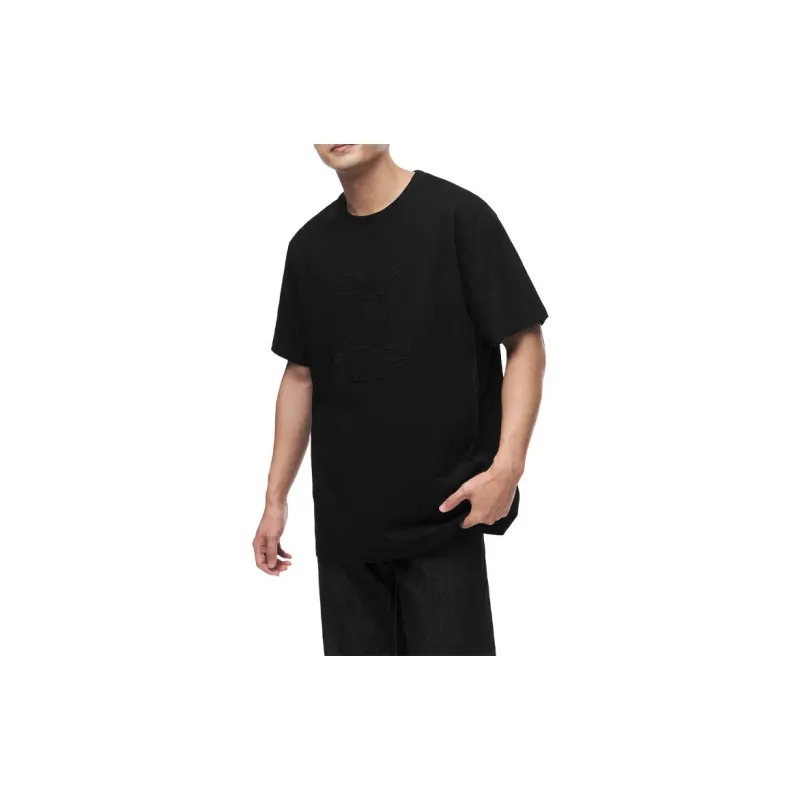 Maison Kitsune X PUMA T-Shirts Men Black-1