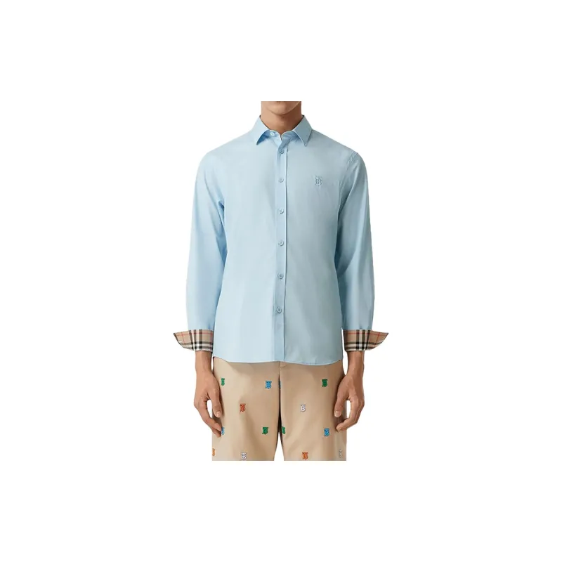 Burberry Shirt Men's Light Blue-1