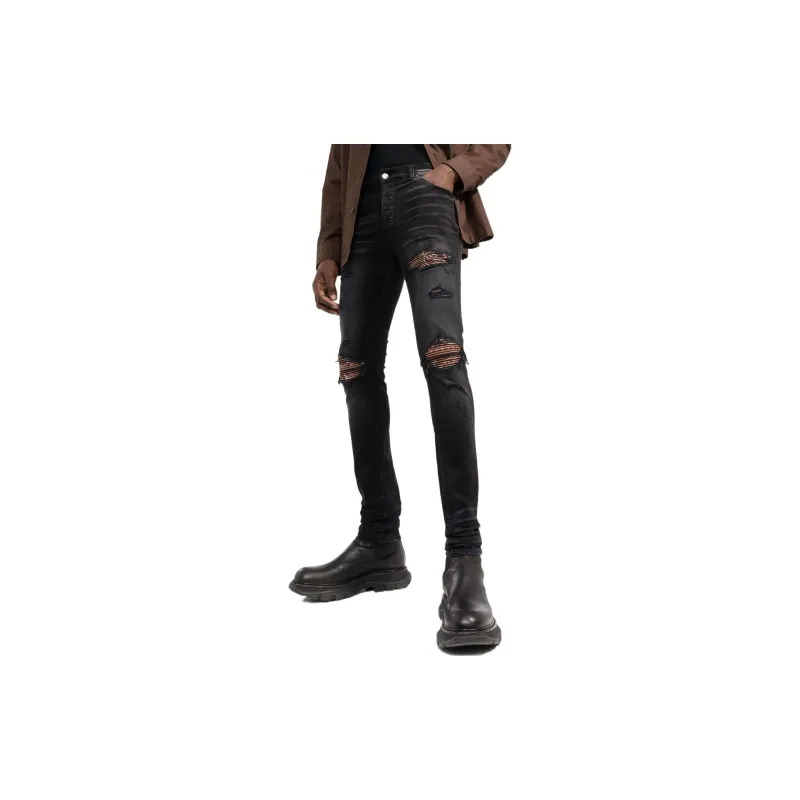 AMIRI MX2 Brown Bandana Jeans-3