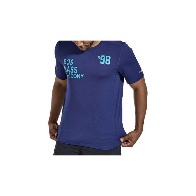 Saucony Stopwatch Graphic T Shirts Men Purple-3