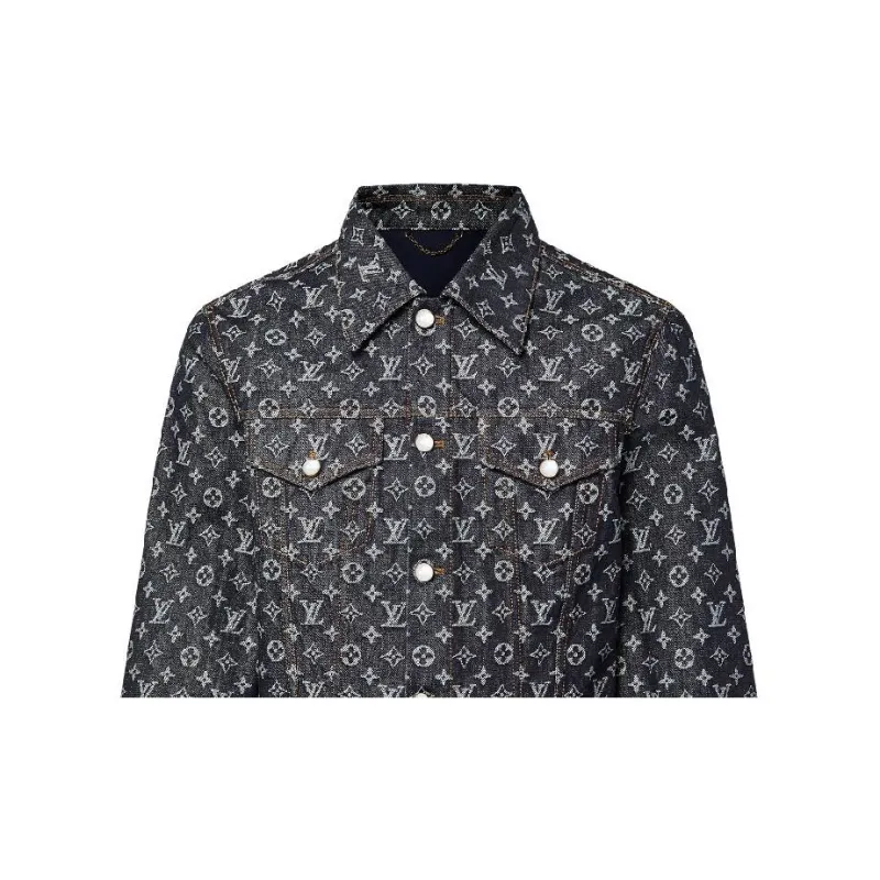 LOUIS VUITTON 1AGHUM Monogram Jacquard Denim Jacket-5