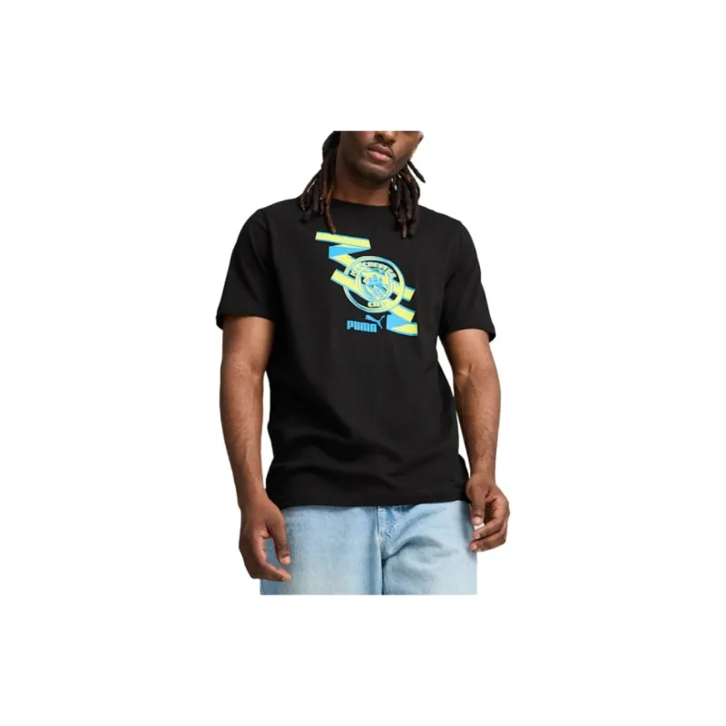 PUMA Manchester City Soccer Club Collection FTBL SS24 T Shirt Men's Black-3