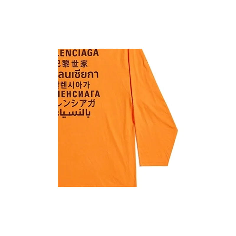 Balenciaga Languages Longsleeve T Shirt-5