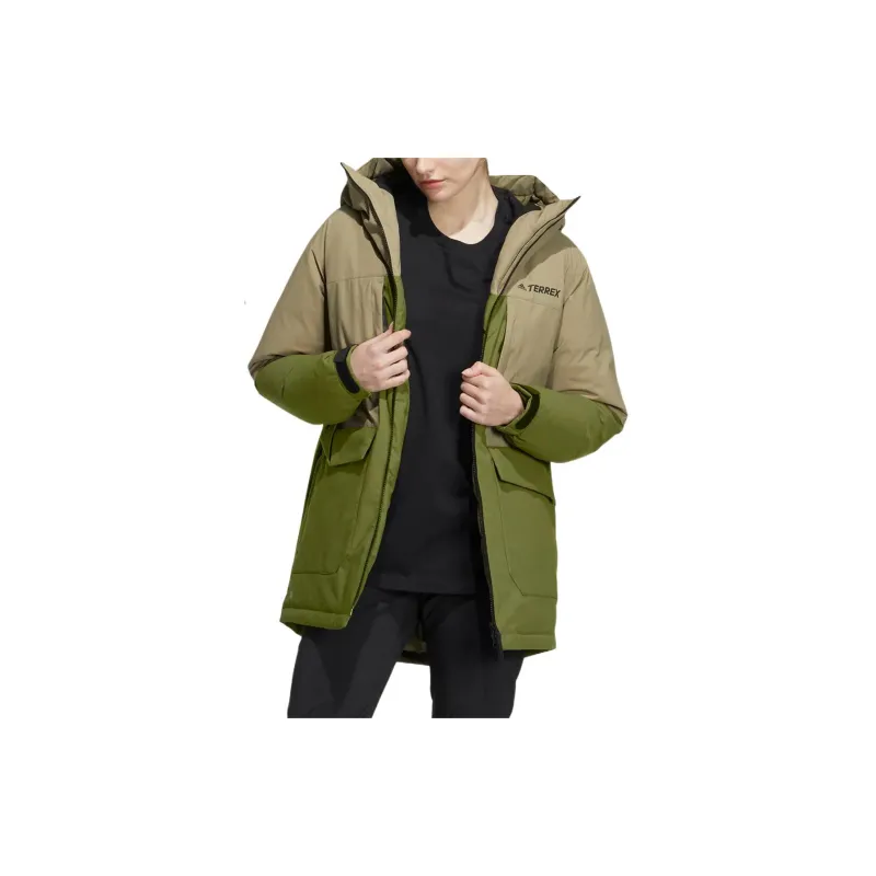 Adidas Down Jacket Unisex Dark Olive Green-2