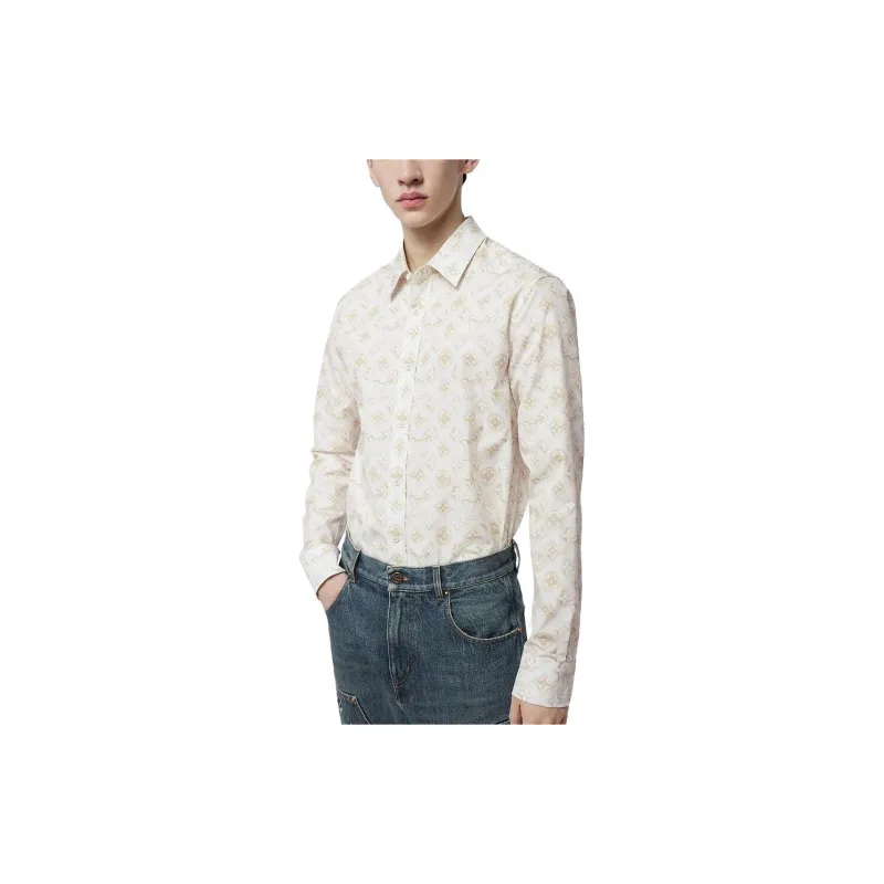 LOUIS VUITTON Shirt Men's Beige-5
