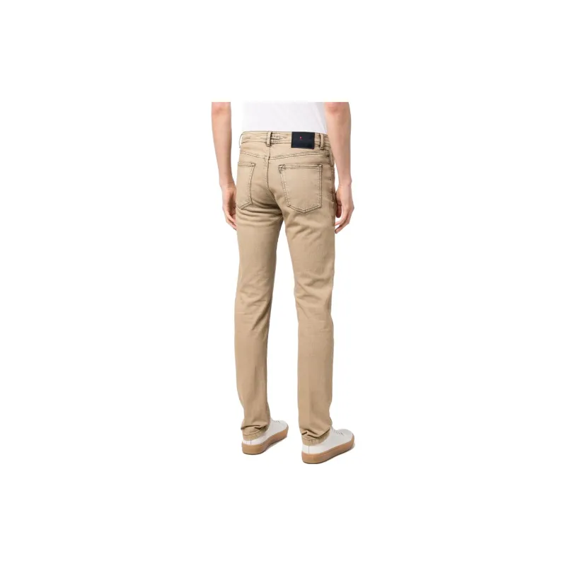 KITON Logo patch Slim fit Jeans-1