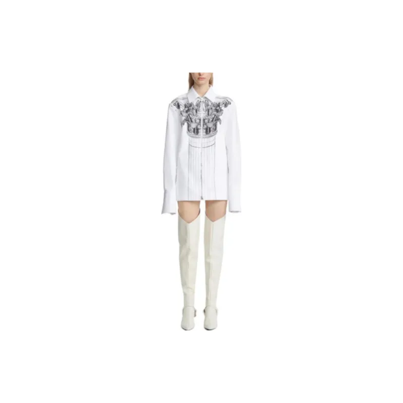 DION LEE Column print Hook and eye Shirt Jacket-3
