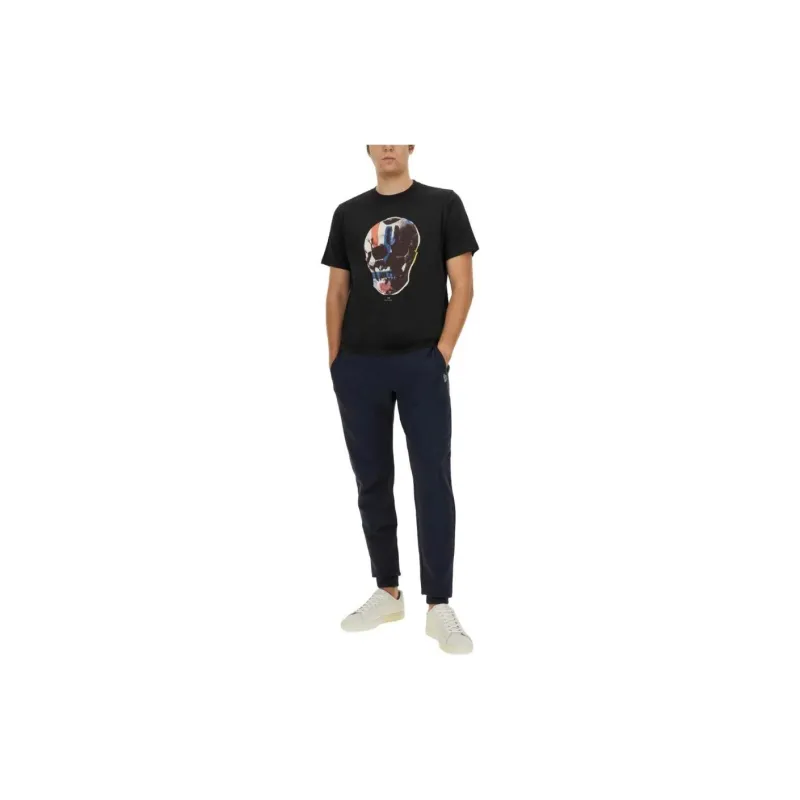 PS By Paul Smith Red Blue Skull Printed T Shirt-1