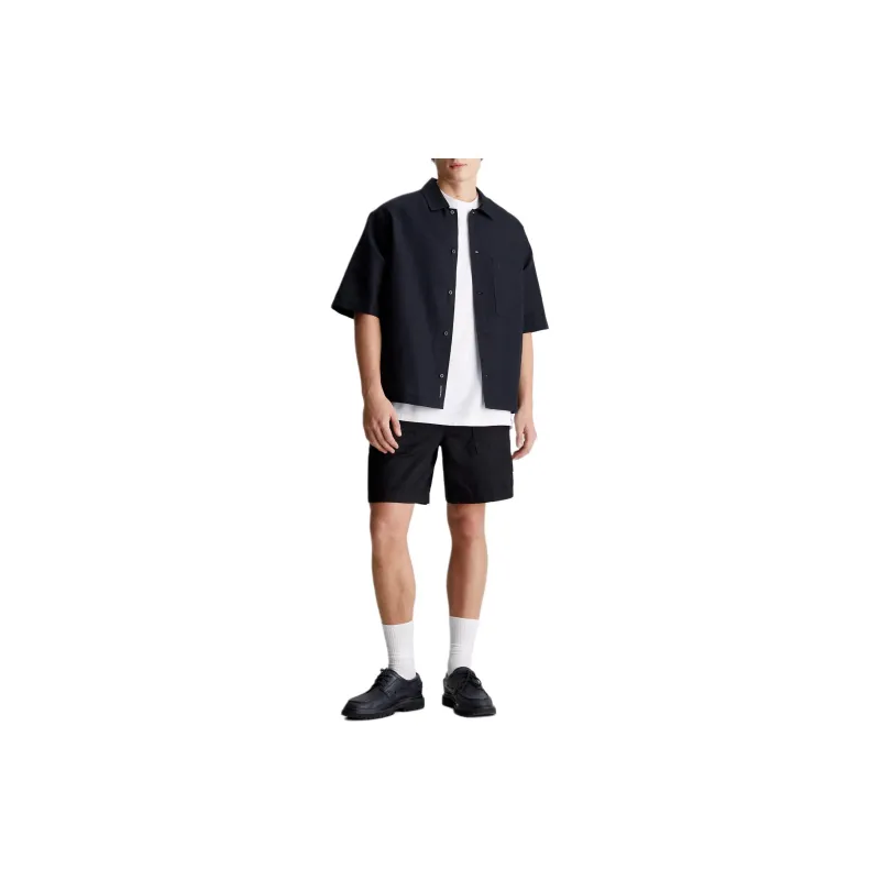 Calvin Klein Logo patch Twill Bermuda Shorts-1