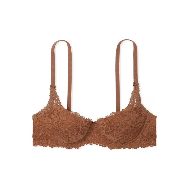 Victoria's Secret PINK Wink Push Up Balconette Bra / Caramel Bra Women's Caramel-0