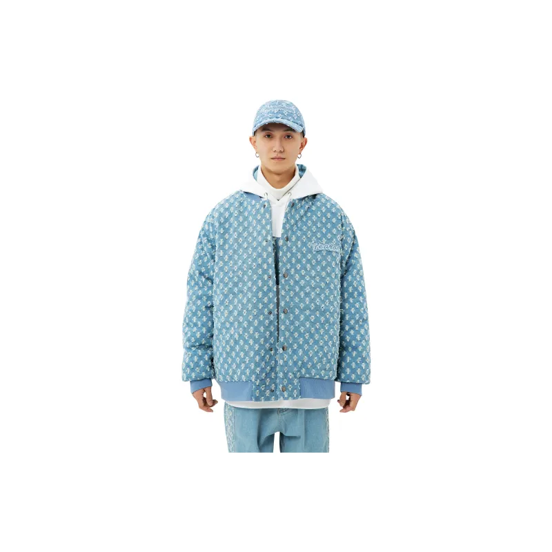 FEAROM Loose Fit Thickened Baseball Jacket Unisex-3