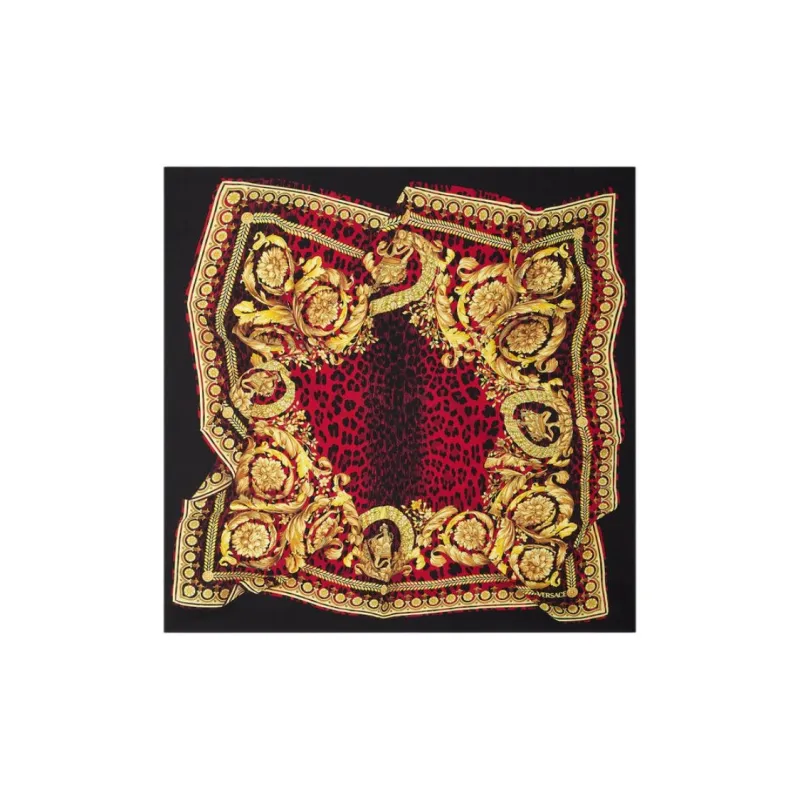 VERSACE Wild Barocco Illusion Silk Scarf-0