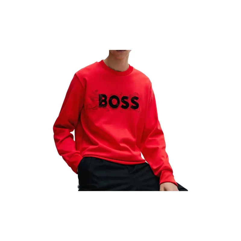 HUGO BOSS Sweatshirts Men Red-3