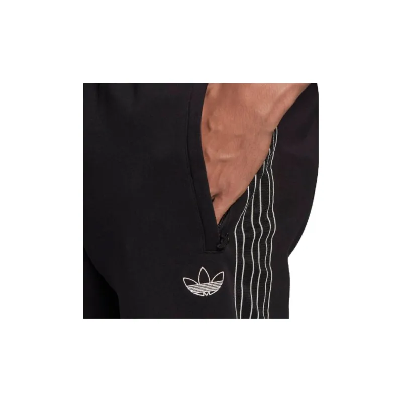 Adidas Originals 3 Stripes Knitted Sweatpants Men's Black-4