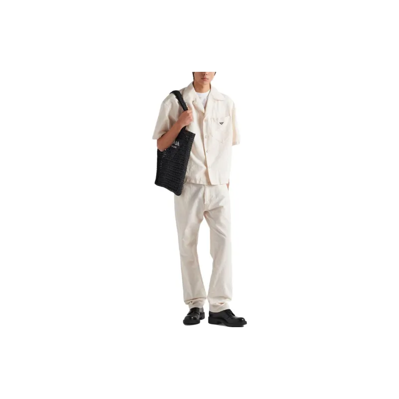 PRADA Shirts Men Beige-1