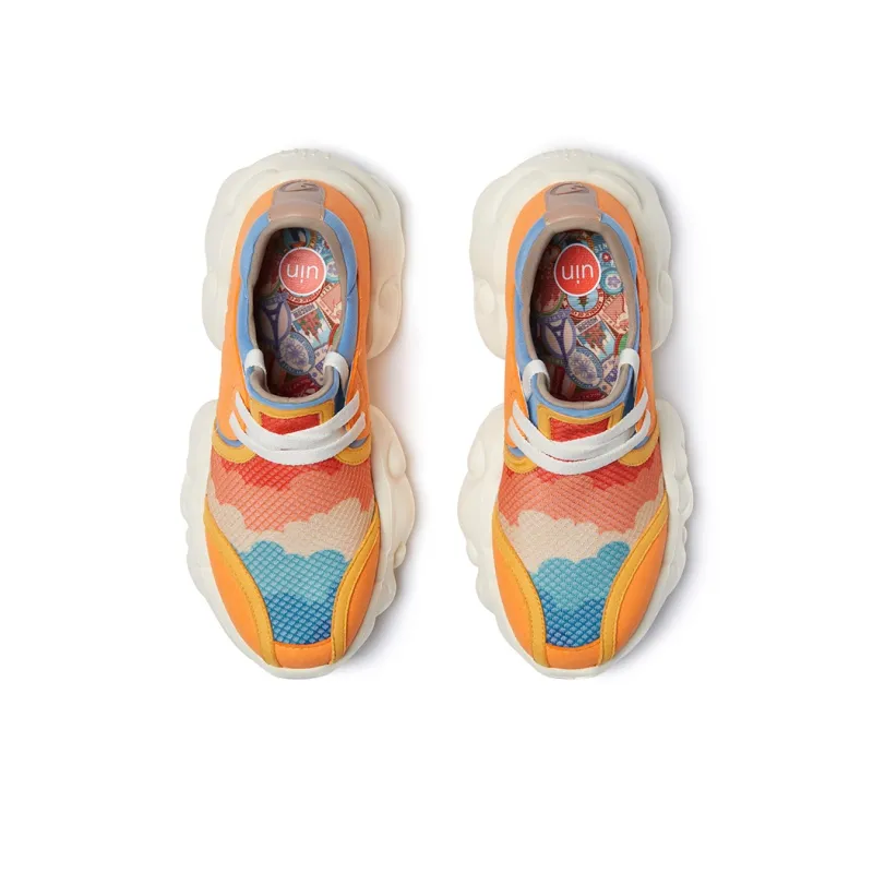 U.IN Painted Travel Cloud Collection Low Top Chunky Sneakers Women's-93