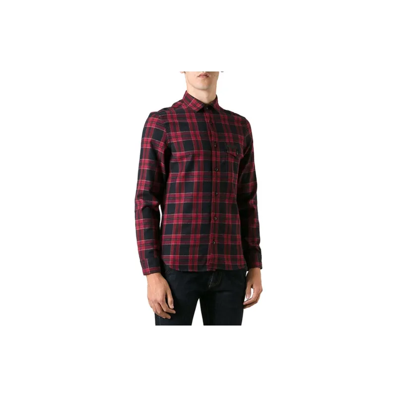 Burberry Shirts Men Red-4