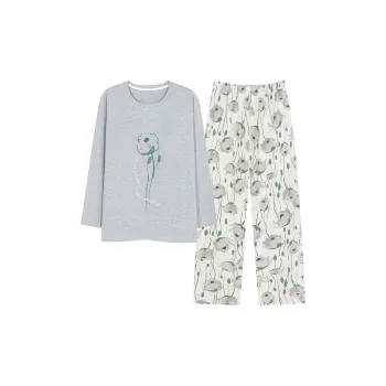 Mulong Family Pajama Set Women's Light Blue
