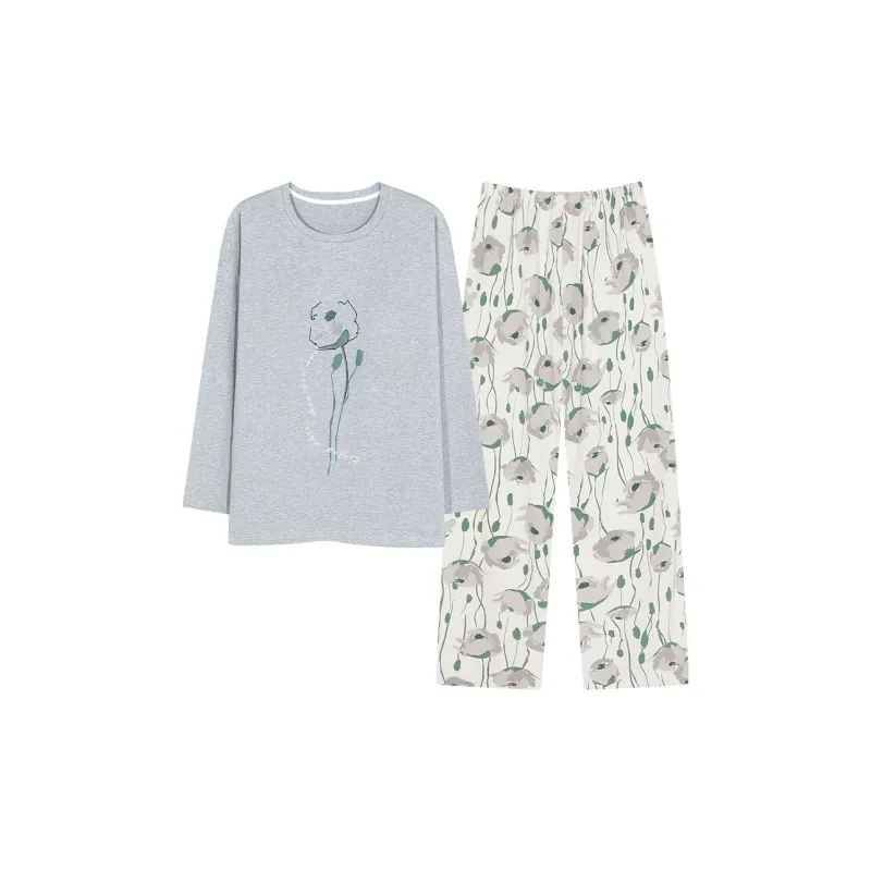 Mulong Family Pajama Set Women's Light Blue-0