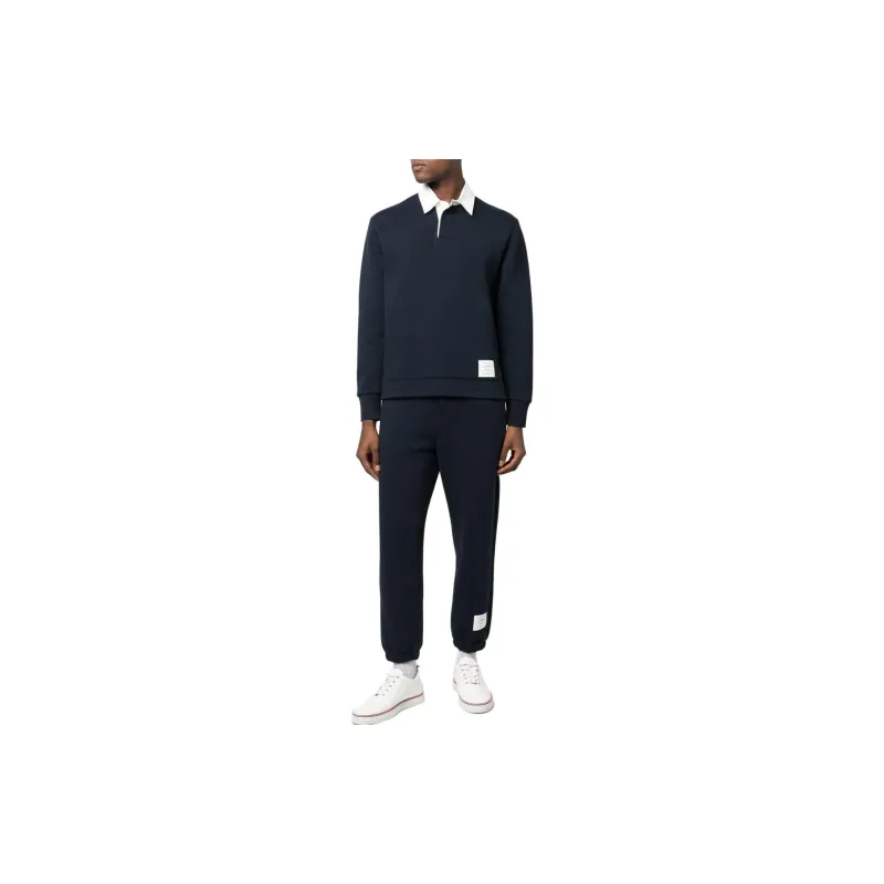 THOM BROWNE Polo Shirts Men Blue-1