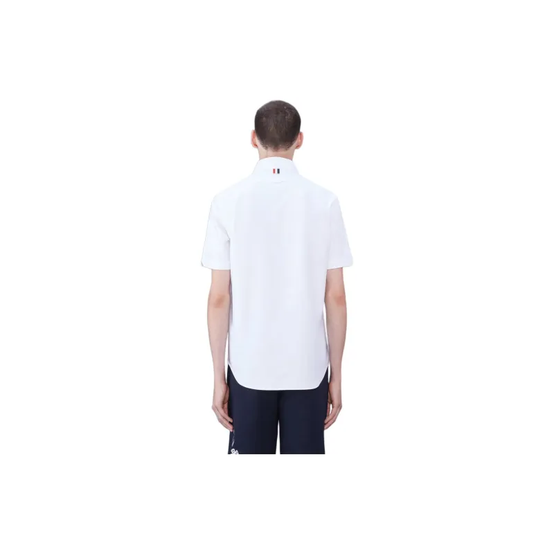 THOM BROWNE Broderie appliqué Cotton Shirt-1