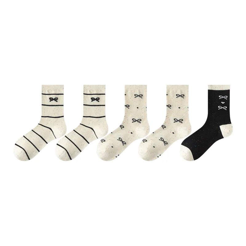 MIIOW Mid Calf Socks Women's 5 Pack-10