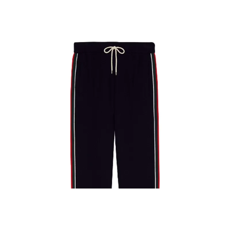 GUCCI Knitted Sports Pants Men's Blue-4