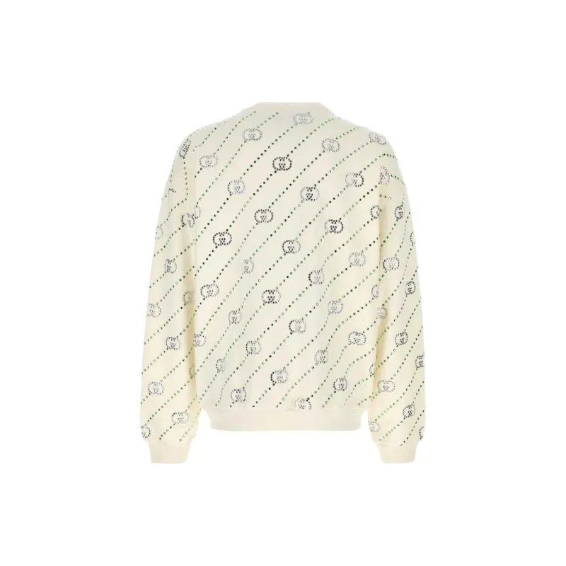 GUCCI Logo Embellished Crewneck Sweatshirt-1