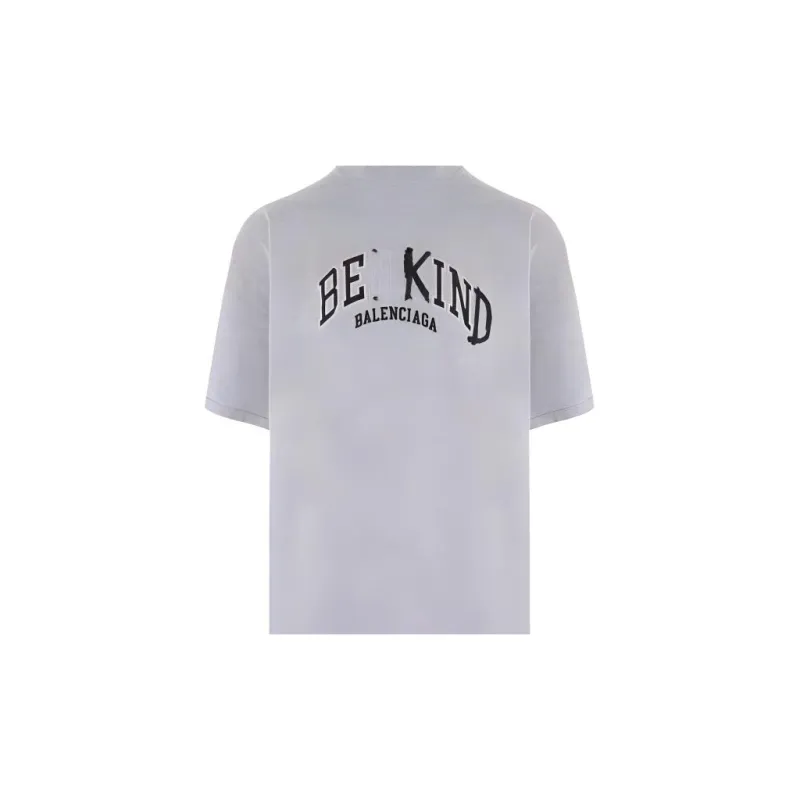 Balenciaga T Shirt Men's Gray Loose Fit Style-5