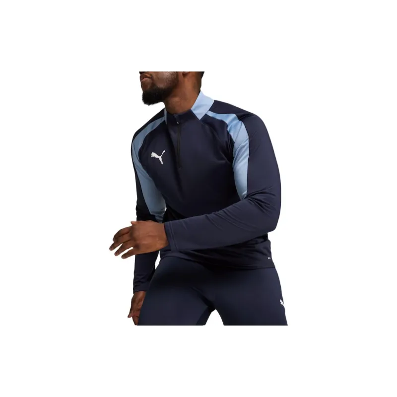 PUMA IndividualLIGA Quarter-Zip T-Shirt Men's Marine Blue-3