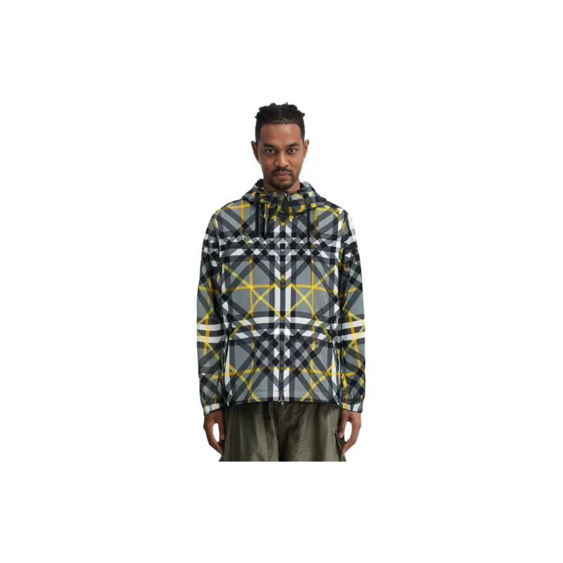 Burberry Check Printed Drawstring Hooded Jacket-2