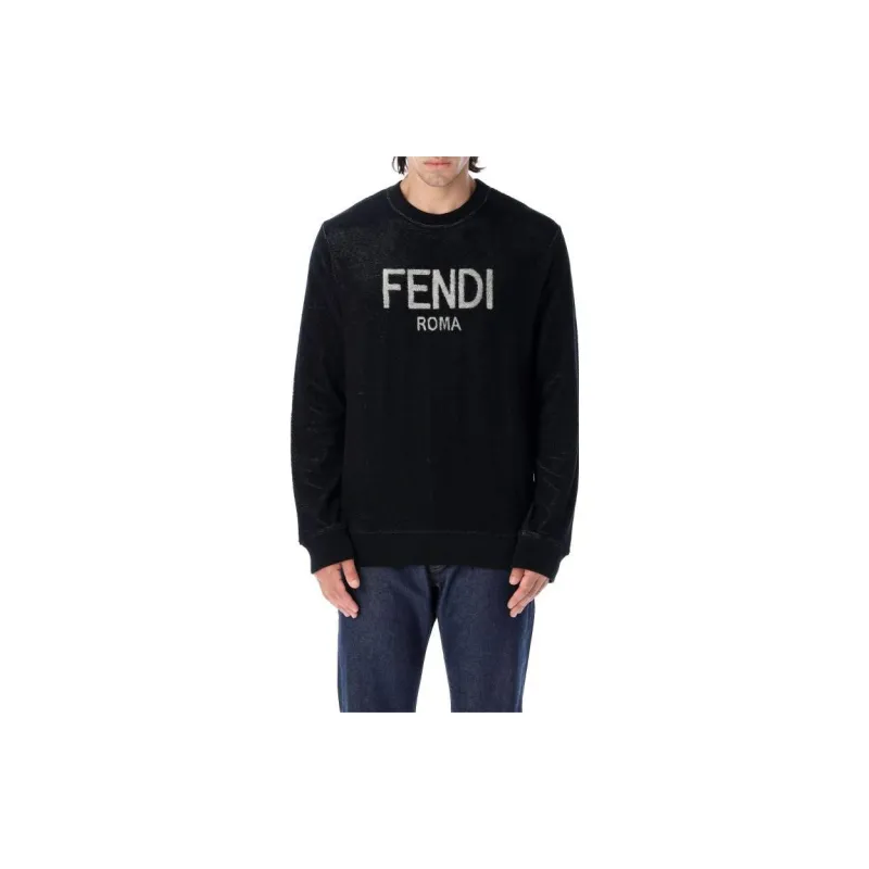 FENDI SS22 Sweatshirt Men's Black-2