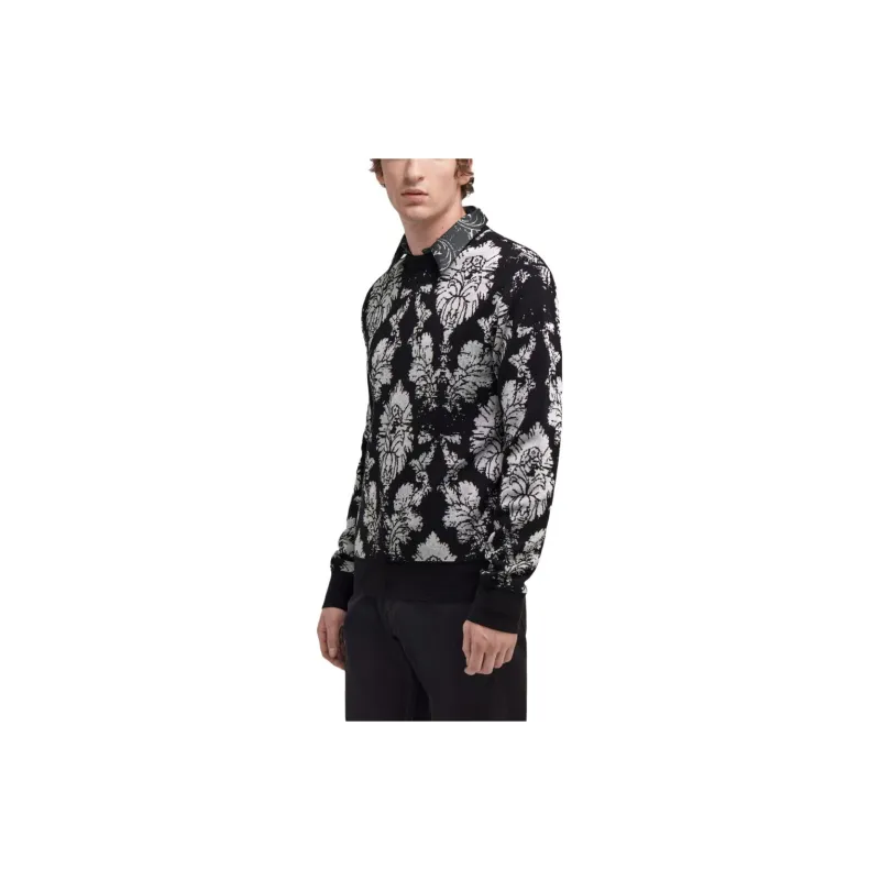 Roberto Cavalli Broccato Print Sweater-2