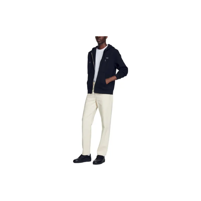 Sandro Logo print Zip up Hoodie-1
