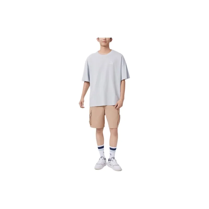 PUMA T Shirt Unisex Platinum Gray-3