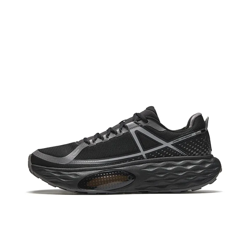 Anta ChengFeng Cushioning Anti Slip And Wear Resistant Low Top Trail Running Running Shoes Women's Black Gray-0