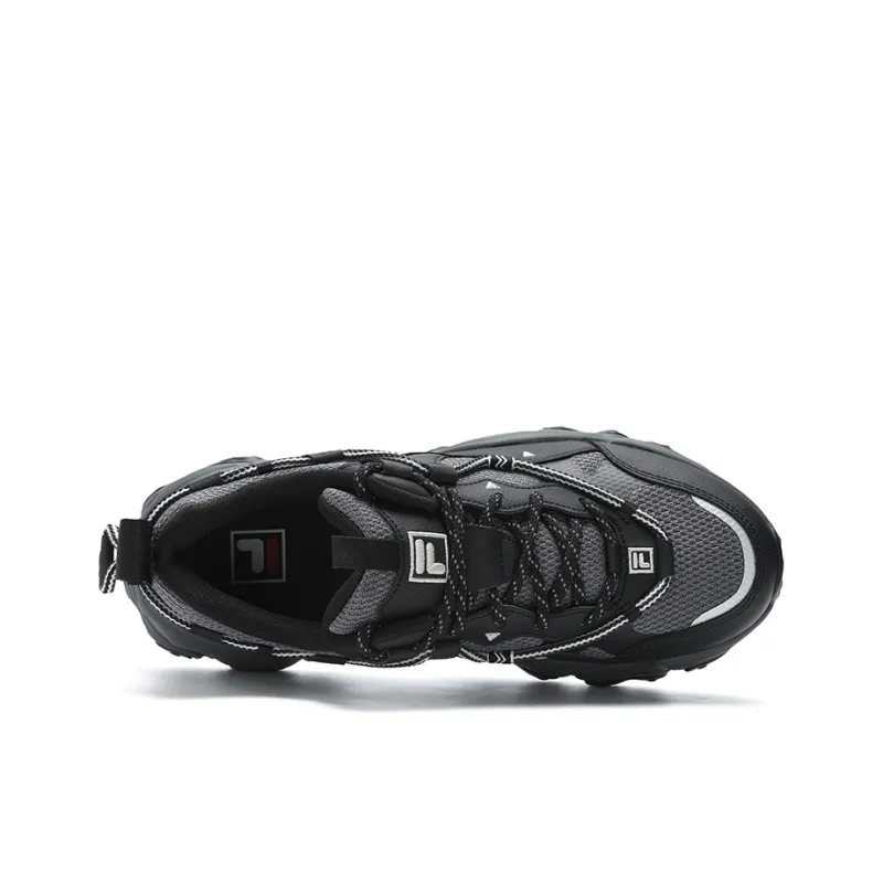FILA Cat Paw 5th Generation Slip Resistant Moisture Wicking Coverage Low Top Running Shoes Men's Black Gray-3