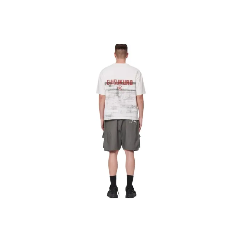 EVISU SS22 Drop Shoulder Sleeve T Shirt Men's White-4