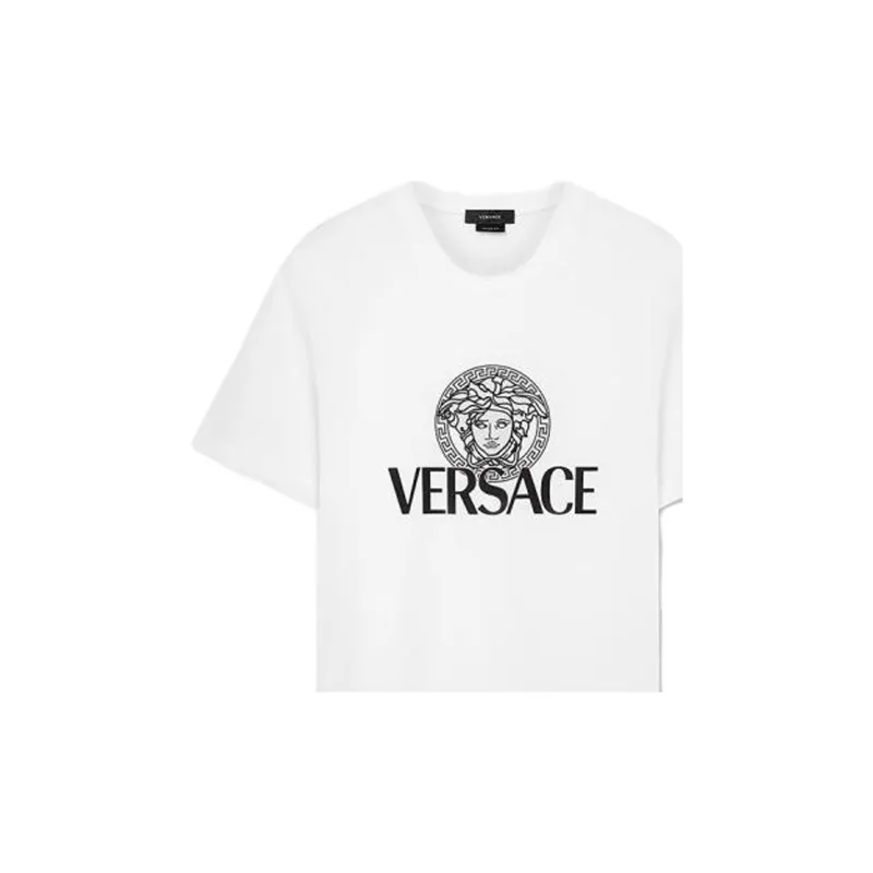 VERSACE Medusa Head Printed Crewneck T Shirt-5