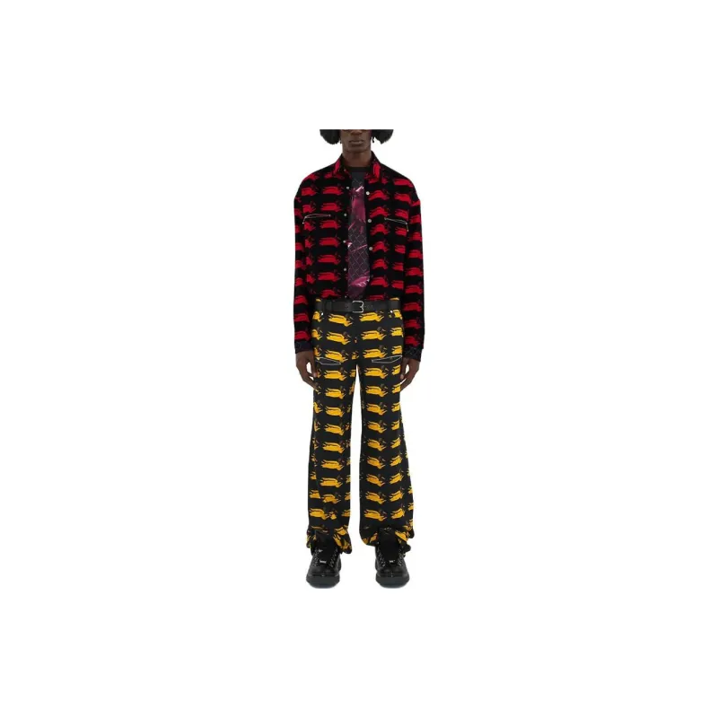 Burberry Ekd Pattern Straight Leg Pants-1