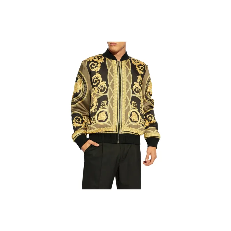 VERSACE Reversible Zipped Bomber Jacket-4