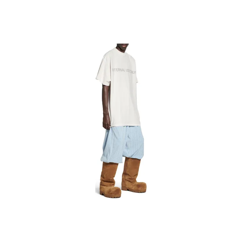 Balenciaga FW24 ‘Internal Use Only’ Inside-Out T-Shirt White-4