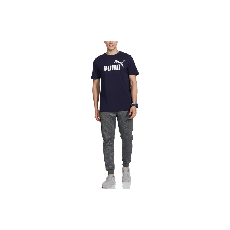 PUMA Essentials Logo T Shirts Men Blue-4