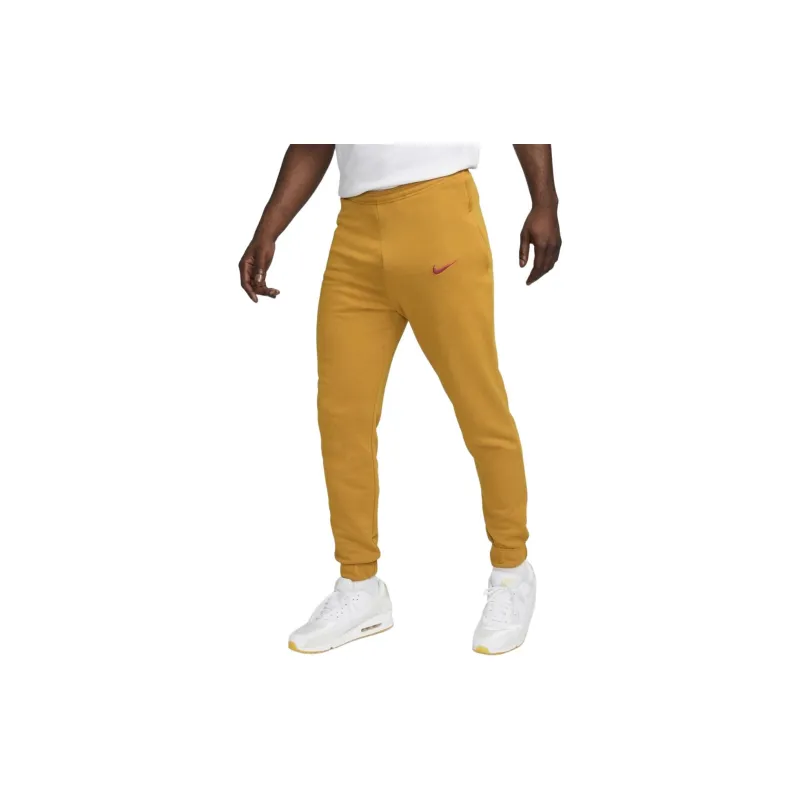 Nike Knitted Sports Pants Men's Suede Gold-3