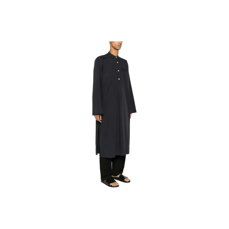 Birkenstock X Tekla Mandarin collar Organic Cotton Shirt-4
