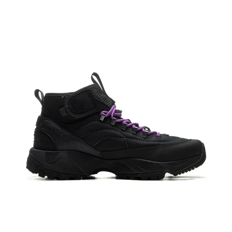 LiNing Xingye HIGH Anti Slip Wear Resistant High Top Trekking Shoes Unisex Black-1