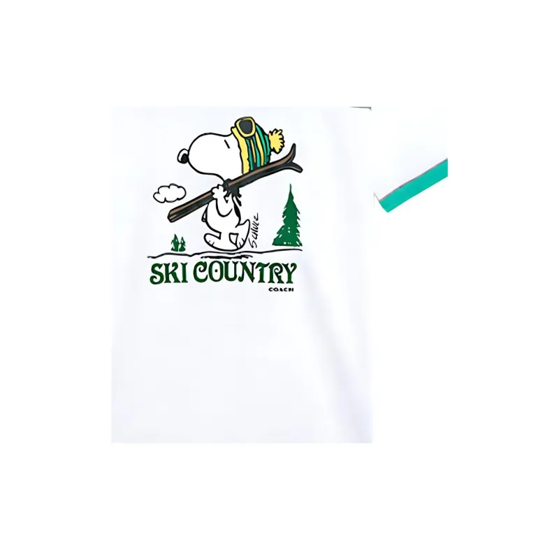 COACH T Shirt Men's White & Green-5