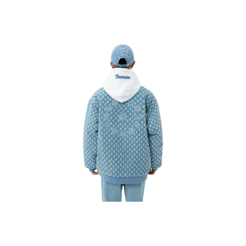 FEAROM Loose Fit Thickened Baseball Jacket Unisex-4