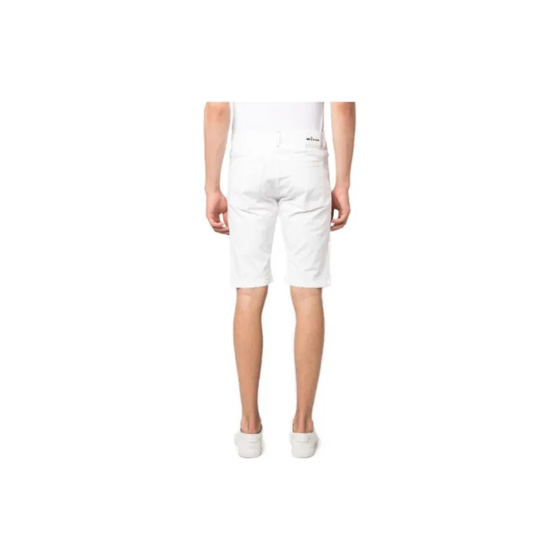 KITON Logo patch Denim Shorts-3